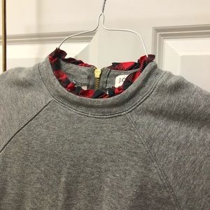 J. Crew plaid lined sweater